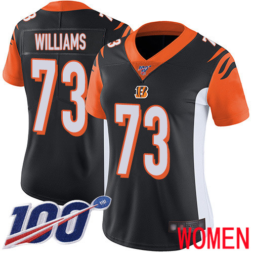 Cincinnati Bengals Limited Black Women Jonah Williams Home Jersey NFL Footballl #73 100th Season Vapor Untouchable